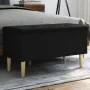 Black engineered wood storage bench 82x42x46 cm by , Benches for halls and storage - Ref: Foro24-835076, Price: 83,59 €, Disc...