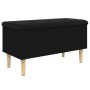 Banco con almacenaje madera de ingeniería negro 82x42x46 cm de , Bancos para recibidores y almacenamiento - Ref: Foro24-83507...