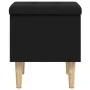 Black engineered wood storage bench 42x42x46 cm by , Benches for halls and storage - Ref: Foro24-835062, Price: 47,40 €, Disc...