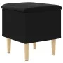 Black engineered wood storage bench 42x42x46 cm by , Benches for halls and storage - Ref: Foro24-835062, Price: 47,40 €, Disc...