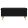 Banco con almacenaje madera de ingeniería negro 102x42x46 cm de , Bancos para recibidores y almacenamiento - Ref: Foro24-8350...