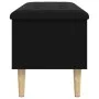 Black engineered wood storage bench 102x42x46 cm by , Benches for halls and storage - Ref: Foro24-835083, Price: 87,88 €, Dis...