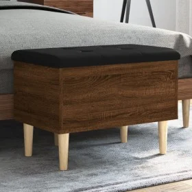 Aufbewahrungsbank aus braunem Eichenholzwerkstoff, 62 x 42 x 46 cm von , Bänke für Hallen und Lager - Ref: Foro24-835074, Pre...