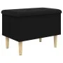 Black engineered wood storage bench 62x42x46 cm by , Benches for halls and storage - Ref: Foro24-835069, Price: 60,61 €, Disc...
