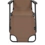 Tumbonas plegables con reposapiés 2 unidades acero marrón de vidaXL, Tumbonas - Ref: Foro24-44346, Precio: 133,67 €, Descuent...