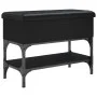 Black engineered wood shoe bench 62x32x45 cm by , Benches for halls and storage - Ref: Foro24-835167, Price: 58,60 €, Discoun...