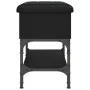 Black engineered wood shoe bench 62x32x45 cm by , Benches for halls and storage - Ref: Foro24-835167, Price: 58,60 €, Discoun...