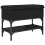 Black engineered wood shoe bench 62x32x45 cm by , Benches for halls and storage - Ref: Foro24-835167, Price: 58,60 €, Discoun...