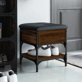 Shoe bench engineered wood oak brown 42x42x45 cm by , Benches for halls and storage - Ref: Foro24-835186, Price: 51,85 €, Dis...