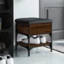 Shoe bench engineered wood oak brown 42x42x45 cm by , Benches for halls and storage - Ref: Foro24-835186, Price: 51,85 €, Dis...