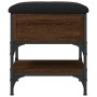 Banco zapatero madera de ingeniería marrón roble 42x42x45 cm de , Bancos para recibidores y almacenamiento - Ref: Foro24-8351...