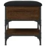 Shoe bench engineered wood oak brown 42x42x45 cm by , Benches for halls and storage - Ref: Foro24-835186, Price: 51,85 €, Dis...