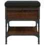 Shoe bench engineered wood oak brown 42x42x45 cm by , Benches for halls and storage - Ref: Foro24-835186, Price: 51,85 €, Dis...