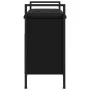 Banco zapatero madera de ingeniería negro 65,5x32x57,5 cm de , Bancos para recibidores y almacenamiento - Ref: Foro24-835202,...