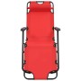 Tumbonas plegables con reposapiés 2 unidades acero rojo de vidaXL, Tumbonas - Ref: Foro24-44344, Precio: 120,08 €, Descuento: %
