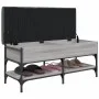 Sonoma gray engineered wood shoe bench 102x42x45 cm by , Benches for halls and storage - Ref: Foro24-835200, Price: 87,89 €, ...