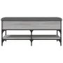 Sonoma gray engineered wood shoe bench 102x42x45 cm by , Benches for halls and storage - Ref: Foro24-835200, Price: 87,89 €, ...