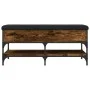 Shoe bench engineered wood smoked oak 102x42x45 cm by , Benches for halls and storage - Ref: Foro24-835199, Price: 85,49 €, D...