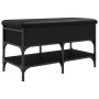 Banco zapatero madera de ingeniería negro 82x42x45 cm de , Bancos para recibidores y almacenamiento - Ref: Foro24-835192, Pre...