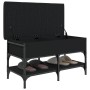 Banco zapatero madera de ingeniería negro 82x42x45 cm de , Bancos para recibidores y almacenamiento - Ref: Foro24-835192, Pre...
