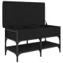 Black engineered wood shoe bench 82x42x45 cm by , Benches for halls and storage - Ref: Foro24-835192, Price: 79,42 €, Discoun...