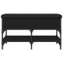 Black engineered wood shoe bench 82x42x45 cm by , Benches for halls and storage - Ref: Foro24-835192, Price: 79,42 €, Discoun...