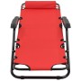 Tumbonas plegables con reposapiés 2 unidades acero rojo de vidaXL, Tumbonas - Ref: Foro24-44344, Precio: 120,08 €, Descuento: %