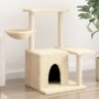 Rascador para gatos con postes de sisal color crema 83 cm de , Mobiliario para gatos - Ref: Foro24-172109, Precio: 32,94 €, D...