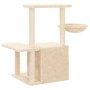 Rascador para gatos con postes de sisal color crema 83 cm de , Mobiliario para gatos - Ref: Foro24-172109, Precio: 32,94 €, D...