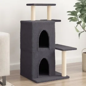 Rascador para gatos con postes de sisal gris oscuro 97 cm de , Mobiliario para gatos - Ref: Foro24-172114, Precio: 45,18 €, D...