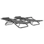 Tumbonas plegables con reposapiés 2 unidades acero gris de vidaXL, Tumbonas - Ref: Foro24-44345, Precio: 112,08 €, Descuento: %
