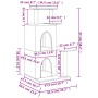 Rascador para gatos con postes de sisal gris oscuro 97 cm de , Mobiliario para gatos - Ref: Foro24-172114, Precio: 45,81 €, D...