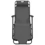 Tumbonas plegables con reposapiés 2 unidades acero gris de vidaXL, Tumbonas - Ref: Foro24-44345, Precio: 112,08 €, Descuento: %
