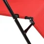 Tumbonas plegables con reposapiés 2 unidades acero rojo de vidaXL, Tumbonas - Ref: Foro24-44344, Precio: 107,84 €, Descuento: %