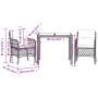 Sillas y mesita de jardín con cojines 3 piezas ratán PE gris en Conjuntos de jardín | Comprar online en Foru.es