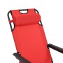Tumbonas plegables con reposapiés 2 unidades acero rojo de vidaXL, Tumbonas - Ref: Foro24-44344, Precio: 120,08 €, Descuento: %