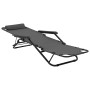 Tumbonas plegables con reposapiés 2 unidades acero gris de vidaXL, Tumbonas - Ref: Foro24-44345, Precio: 146,94 €, Descuento: %