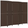 Biombo de 5 paneles ratán sintético marrón de , Divisores de ambientes - Ref: Foro24-365349, Precio: 205,34 €, Descuento: %