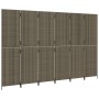 Biombo de 6 paneles ratán sintético gris de , Divisores de ambientes - Ref: Foro24-365354, Precio: 245,65 €, Descuento: %