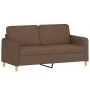 2-seater sofa with brown fabric cushions 140 cm by , Sofas - Ref: Foro24-3200912, Price: 222,93 €, Discount: %
