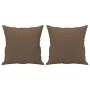 Sofá de 2 plazas con cojines tela marrón 140 cm de , Sofás - Ref: Foro24-3200912, Precio: 222,93 €, Descuento: %