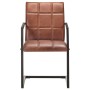 Sillas voladizas de comedor 4 unidades cuero auténtico marrón de , Sillas de comedor - Ref: Foro24-3059811, Precio: 567,74 €,...