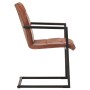Sillas voladizas de comedor 4 unidades cuero auténtico marrón de , Sillas de comedor - Ref: Foro24-3059811, Precio: 567,74 €,...