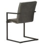 Sillas voladizas de comedor 2 unidades cuero auténtico gris de , Sillas de comedor - Ref: Foro24-321842, Precio: 298,20 €, De...