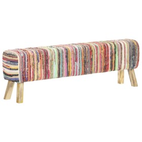 Banco de tela chindi multicolor 160 cm de , Bancos para recibidores y almacenamiento - Ref: Foro24-321840, Precio: 221,08 €, ...