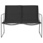 Juego de muebles de jardín 4 piezas tela y acero negro de vidaXL, Conjuntos de jardín - Ref: Foro24-44352, Precio: 192,62 €, ...