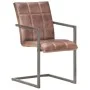 Silla voladiza comedor 4 uds cuero auténtico marrón envejecido de , Sillas de comedor - Ref: Foro24-3067130, Precio: 550,79 €...