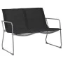 Juego de muebles de jardín 4 piezas tela y acero negro de vidaXL, Conjuntos de jardín - Ref: Foro24-44352, Precio: 192,62 €, ...