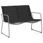 Juego de muebles de jardín 4 piezas tela y acero negro de vidaXL, Conjuntos de jardín - Ref: Foro24-44352, Precio: 195,44 €, ...