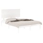 Estructura de cama doble pequeña madera maciza blanca 120x190cm de , Camas y somieres - Ref: Foro24-3104774, Precio: 134,71 €...